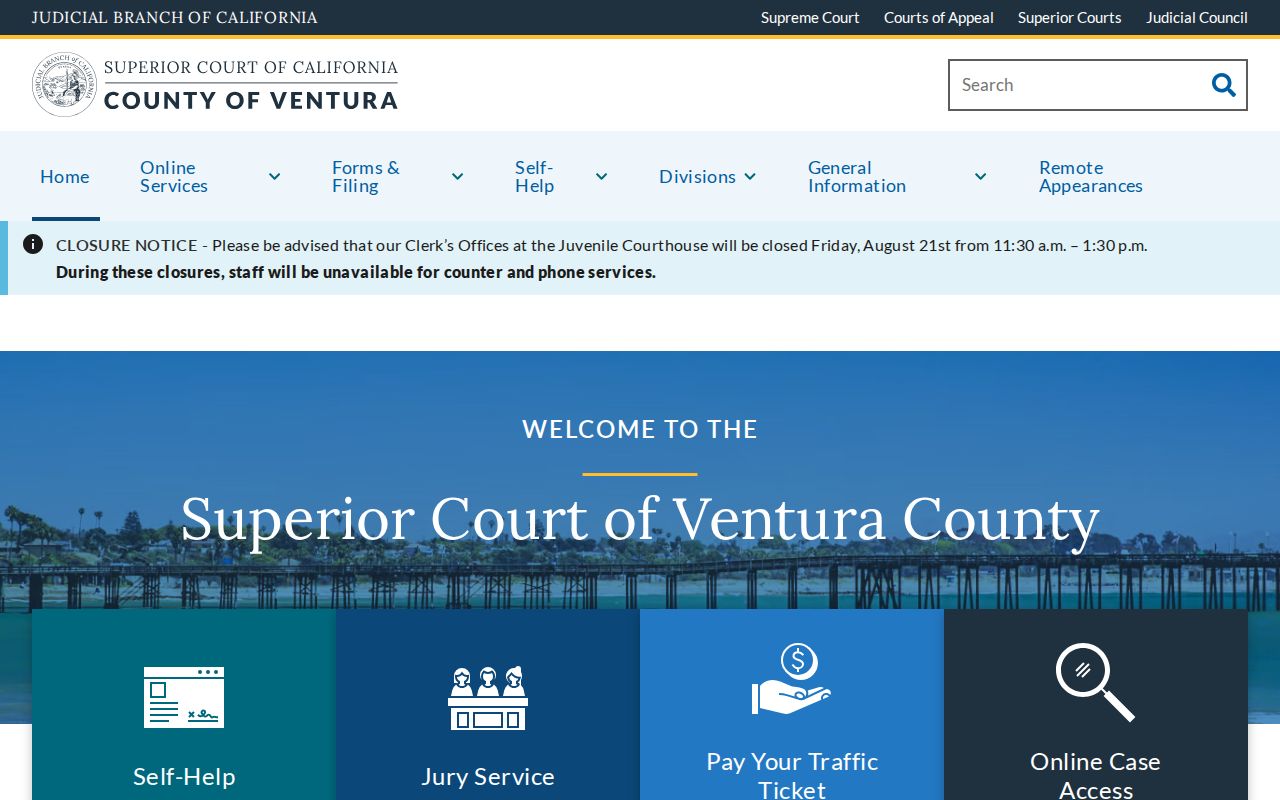 Simi Valley neighbors research through the Ventura Superior Court access page
