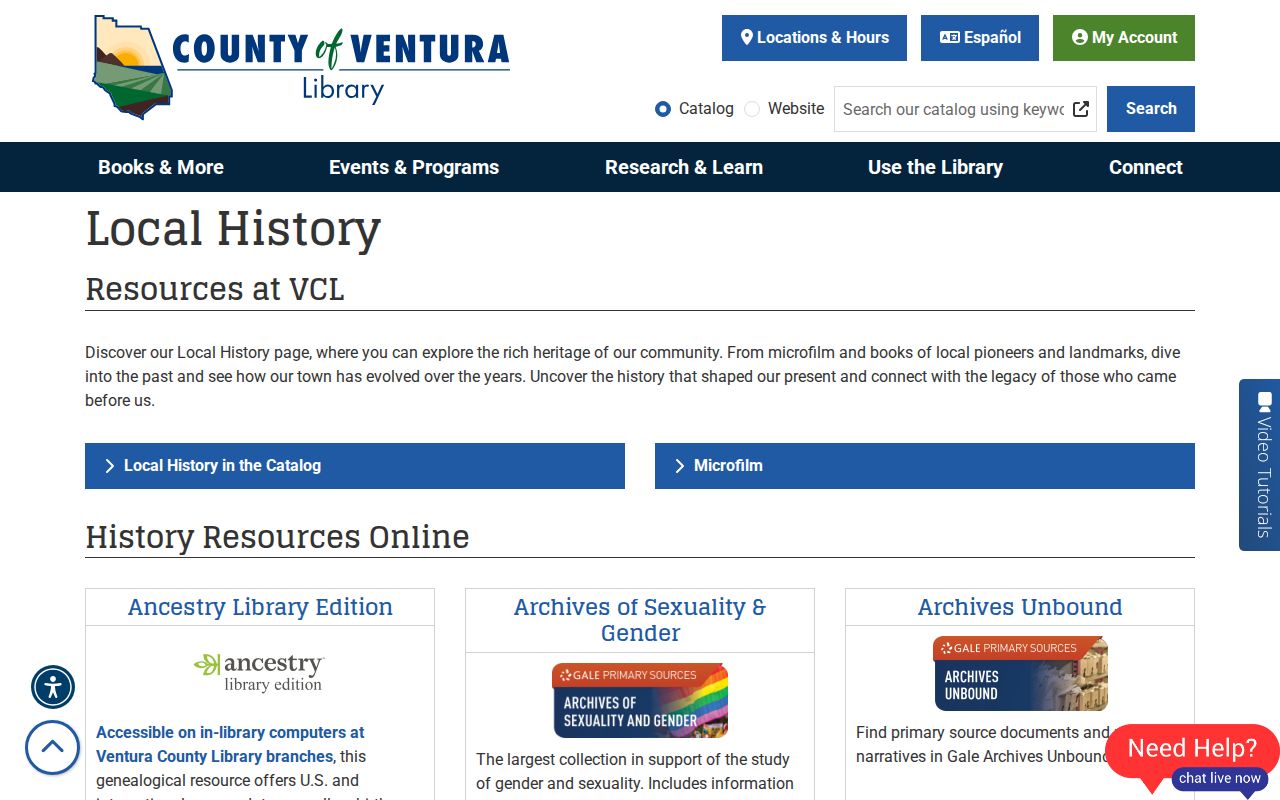 Simi Valley previous residents research with Ventura County local-history resources
